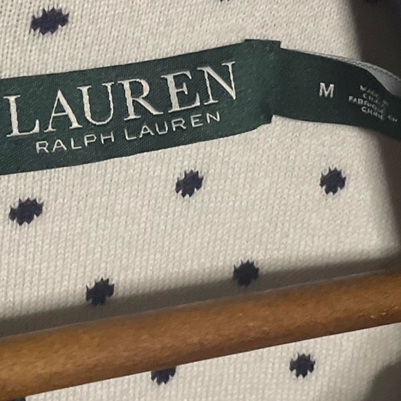 Lauren Ralph Lauren Navy|White Polkadot Dress Sz Medium - Picture 3 of 5